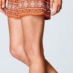 J. JILL Zinnia Orange Floral Tie Waist Boho Wide Leg Shorts Women’s Small💛 Photo 0