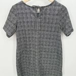 Victoria R Top Women SIZE M Black Plaid Short Sleeve Keyhole Tie Back Clueless Size M Photo 0