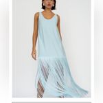 MR.LARKIN TASSEL SLIP DRESS, ICE BLUE M Size M Photo 2
