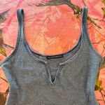 Brandy Melville   navy blue striped tank crop top Photo 5