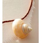 Free People  Sara Shell Choker Neutral NWT Beach Bohemian Suede Shiny Summer Photo 3