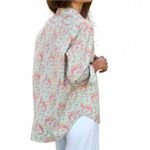 Frank & Eileen Size XS Eileen Relaxed Cotton Floral Button Up Shirt Pink Seafoam Photo 1