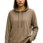 Aerie Oversized Tan Hoodie Sweatshirt XL Lightweight Cotton Pullover Athleisure Photo 0
