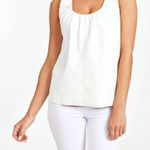 Dolce Cabo Faux Leather Sleeveless Top White Size Large Photo 0