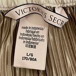 Victoria's Secret Victoria’s Secret Champagne Gold Shimmery Pleated Ribbed Pajama Shorts Sz Large Photo 6