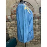 Jean Jacket open front gold shoulders studded bedazzled 1990s Blue Size XL Photo 7