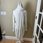 Anthropologie  Moth Open Weave Hooded Longline Cardigan Sweater - size Medium Photo 3
