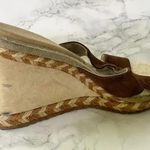 UGG  Margot Chestnut Brown Tan Leather Sherpa Shearling Lined Wedges Photo 5