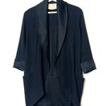 Wilfred  Aritzia Chevalier Jacket Blazer Crepe Open Front 3/4 Sleeve Photo 3