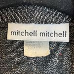 Vtg Mitchell Mitchell Womens 14 Blazer Long 3/4 Ruched Sleeves 80s Shoulder Pads Gray Photo 3