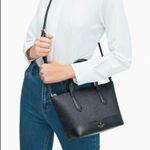 Kate Spade  New York Black Glitter Tote with Crossbody Strap Photo 7