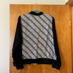Torrid  Black Plaid Twill Bomber Jacket Rayon Womens Size 0 Large 12 New NWT Photo 6