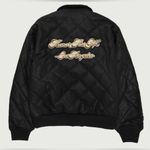 HONOR THE GIFT Women's Quilted Bomber Black Medium Vegan Leather Photo 9