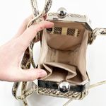 Talbots Mini Snakeskin Clasp Square Crossbody Purse Photo 2