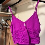 Good Karma Ruched Crop Tank Purple Size M Photo 2