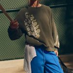 Free People All Star Buti Logo Green Pullover Photo 0