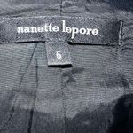Nanette Lepore Nanette Lapore Woven Tweed in Horizontal Black/White Pattern Back Kick Pleats-6 Photo 7