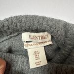 Ellen Tracy  Extra Fine Merino Wool Sweater Womens Sz Small Cowl Neck Buckle Gray Photo 3