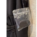 Betsy and Adam  Christine Scuba Crepe Ruffle Bow Trumpet Gown Size 14 Photo 5