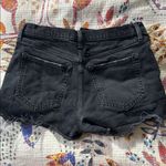 Abercrombie & Fitch Women's the Mom Short High Rise Black Denim Shorts Photo 2