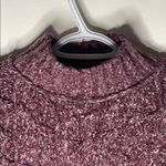 Free People Merry Go Round cropped sweater burgundy heather hue sz XS Photo 3