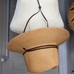 Furtalk paper straw Tan Hat with Brown Band new no tags Photo 0