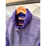 Free Country Women's Sweater Fleece Quilted Hybrid Vest, Grey/Purple Photo 3