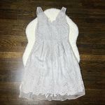 Yoana Baraschi Gray Celestine Silk Lace Sleeveless Cocktail Dress Photo 9