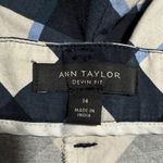 Ann Taylor Devin Fit Blue & White Gingham Shorts Women’s Size 14 Photo 3