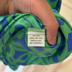 Alice & Trixie  EUC Women's Green Blue Silk Strapless Geo Print Dress Size M Photo 2