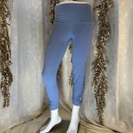 The Sweatshirt Project crochet Trim Cropped Leggings Pants Size S Blue Cotton Photo 2