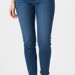 EXPRESS  Jeans Womens 12R Medium Wash Button Fly High Rise Skinny Cropped Raw Hem Photo 0