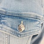 True Religion Trucker Jean Jacket Women's Medium Light Blue Denim Button Up Photo 2