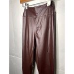 Aerie NEW Offline by  SMALL Real Luxe Faux Leather High Waist Legging Dark Brown Photo 3