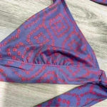 Victoria's Secret  Bikini Swimsuit Top Only Halter Tie Purple Red No Pads Size L Photo 1
