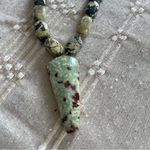 Old Granite green bead necklace, jaspe Africa unique find Photo 2