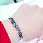 Boutique NEW Women's Antiqued 925 Sterling Silver‎ Lucky Coin Cuff Bracelet, Adjustable Photo 5