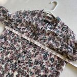 Rag and Bone  Susan Floral Printed Silk Sheer Top in Ivory Floral Size XXS Photo 7