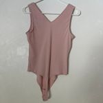 Tommy Jeans Pink Ribbed Bodysuit Women’s Size M Logo Tank One Piece Size M Photo 2