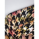 ZARA Trafaluc Floral Multicolor Houndstooth Moto Jacket Women's Small Photo 2