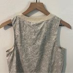 Athleta Zephyr Tank Stretch Satin Snake Print Cream Gray Ribbed Crew Neck Photo 6