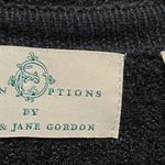 Design Options Philip Jane Gordon Sz L Embroidered Long Black Cardigan Sweater Size L Photo 5