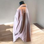 Bibi Women's Fleece Jacket Light Pink Mauve Oversized Relaxed Fit SM Pockets Photo 3