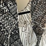 Free People  White and Black Striped Lola Mini Dress Boho Size Small NWT Photo 9