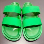 ZARA  Green Slide Sandals with Dual Straps Photo 2
