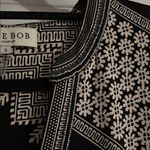 Hale Bob  Black and Cream Long Sleeve Dress Photo 2