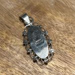 Sterling Silver Blue Turquoise Filigree Mexico 925  Pendant Photo 8