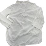 Bella Dahl Top Womens Medium White Effortless Shirt Tail Button Down Oversized Photo 3