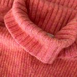 Anthropologie Moth Women’s Cowl Neck Wool Sweater Coral Size Medium Photo 6