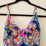 Trina Turk  Moroccan Paisley Knot Front High Leg One Piece Swimsuit Size 10 Photo 5